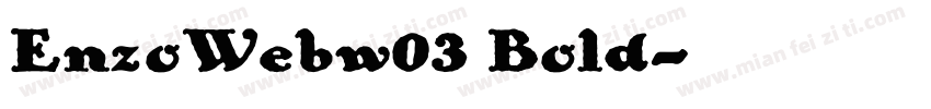 EnzoWebw03 Bold字体转换